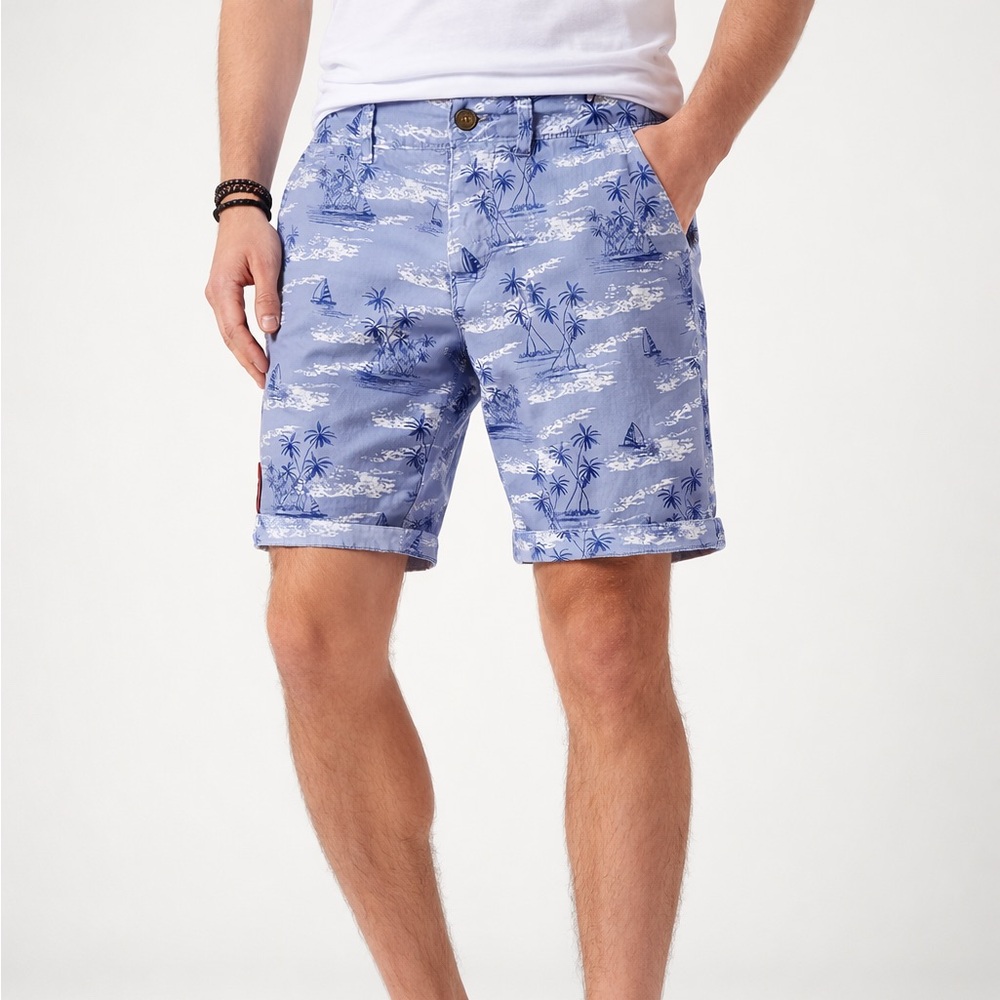 SUPERDRY INTERNATIONAL SHORTS WITH A BEACH UE PRINT SZ S
